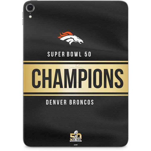 NFL Denver Broncos Super Bowl 50 Champions Black Apple iPad Pro Skin