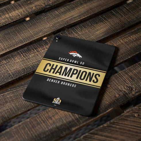 NFL Denver Broncos Super Bowl 50 Champions Black Apple iPad Pro Skin