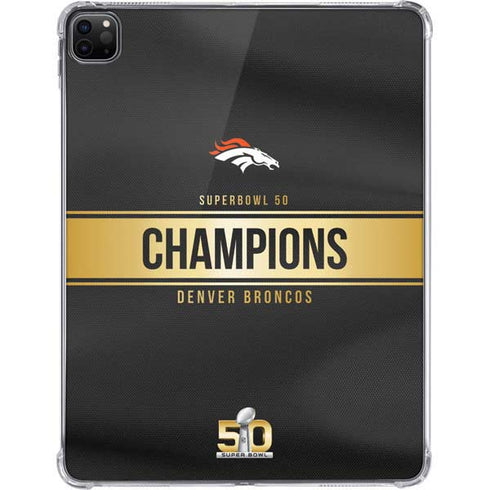 NFL Denver Broncos Super Bowl 50 Champions Black iPad Pro 11in (2024) Clear Case