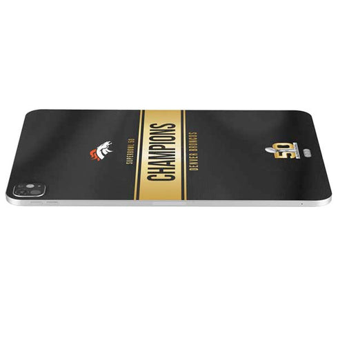 NFL Denver Broncos Super Bowl 50 Champions Black iPad Pro 13in M4 (2024) Skin