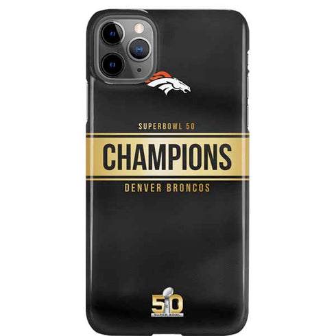 NFL Denver Broncos Super Bowl 50 Champions Black iPhone Cases