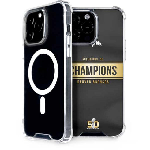 NFL Denver Broncos Super Bowl 50 Champions Black iPhone Cases