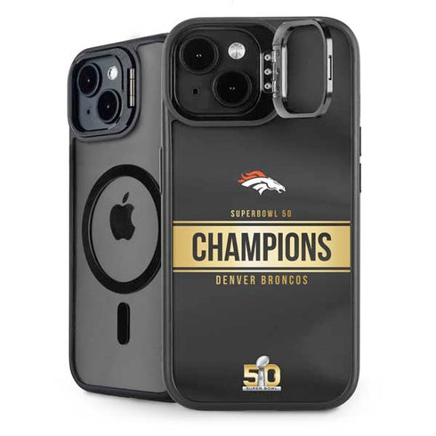 NFL Denver Broncos Super Bowl 50 Champions Black iPhone 14 Kickstand Case