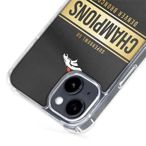 NFL Denver Broncos Super Bowl 50 Champions Black iPhone 14 MagSafe Case