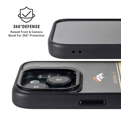 NFL Denver Broncos Super Bowl 50 Champions Black iPhone 15 Kickstand Case