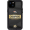 NFL Denver Broncos Super Bowl 50 Champions Black iPhone 15 Plus Waterproof Case
