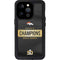 NFL Denver Broncos Super Bowl 50 Champions Black iPhone 15 Pro Waterproof Case