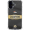 NFL Denver Broncos Super Bowl 50 Champions Black iPhone 16 Plus Clear Case
