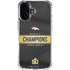 NFL Denver Broncos Super Bowl 50 Champions Black iPhone 16 Plus Clear Case