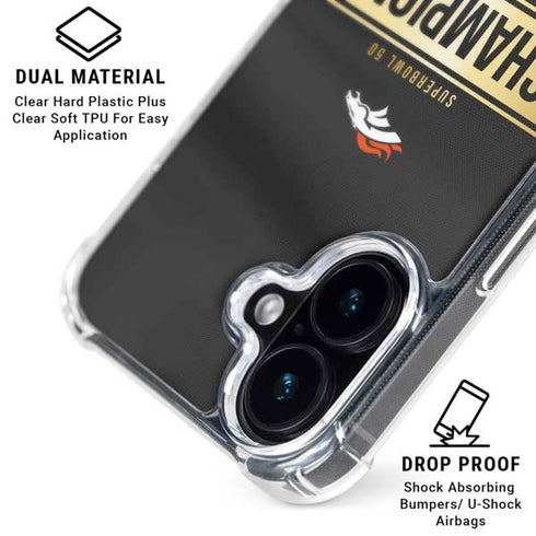 NFL Denver Broncos Super Bowl 50 Champions Black iPhone 16 Plus MagSafe Case