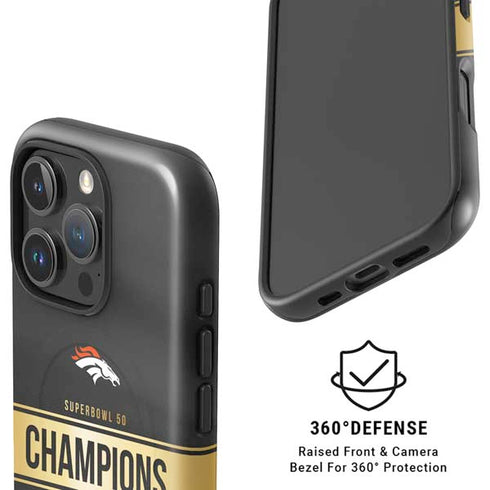 NFL Denver Broncos Super Bowl 50 Champions Black iPhone 16 Pro Magsafe Impact Case