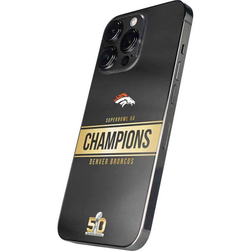 NFL Denver Broncos Super Bowl 50 Champions Black iPhone 16 Pro Skin