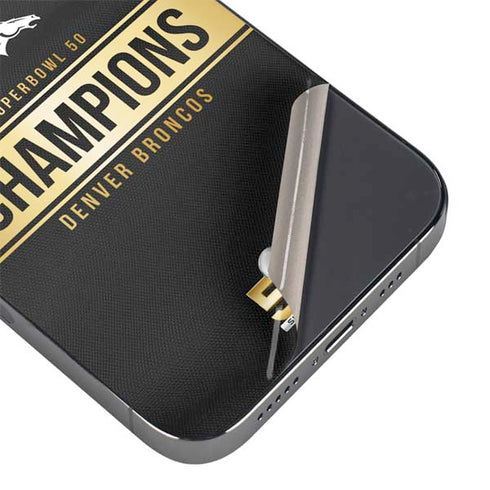 NFL Denver Broncos Super Bowl 50 Champions Black iPhone 16 Pro Skin