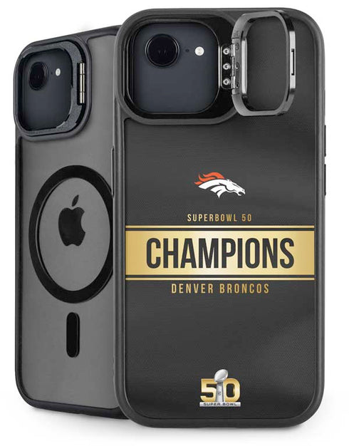 NFL Denver Broncos Super Bowl 50 Champions Black iPhone 16e Kickstand Case