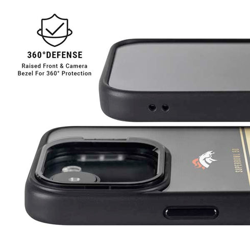 NFL Denver Broncos Super Bowl 50 Champions Black iPhone 16e Kickstand Case