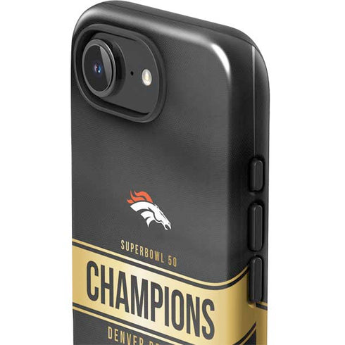 NFL Denver Broncos Super Bowl 50 Champions Black iPhone 16e Impact Case