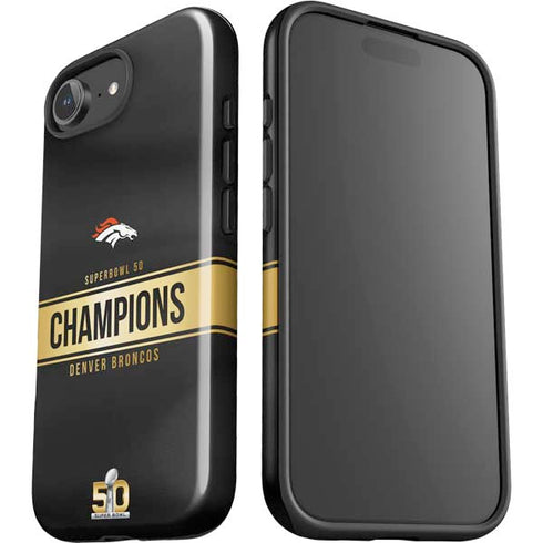 NFL Denver Broncos Super Bowl 50 Champions Black iPhone 16e Impact Case