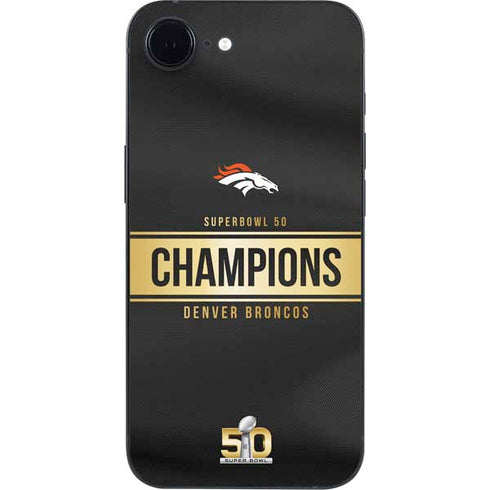 NFL Denver Broncos Super Bowl 50 Champions Black iPhone 16e Skin