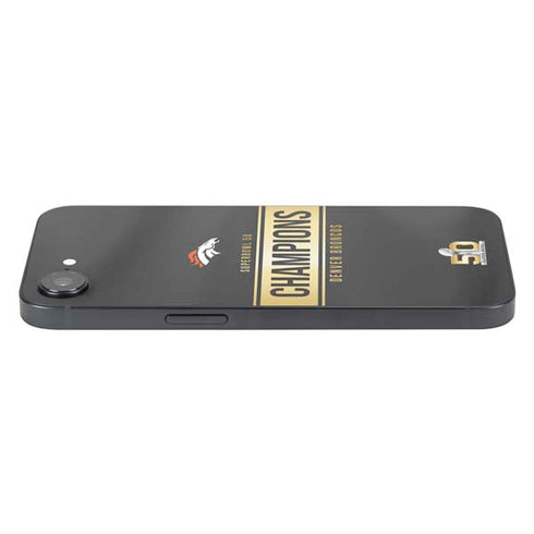 NFL Denver Broncos Super Bowl 50 Champions Black iPhone 16e Skin