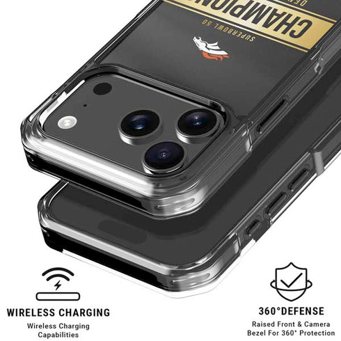 NFL Denver Broncos Super Bowl 50 Champions Black iPhone 18 Pro Clear Case