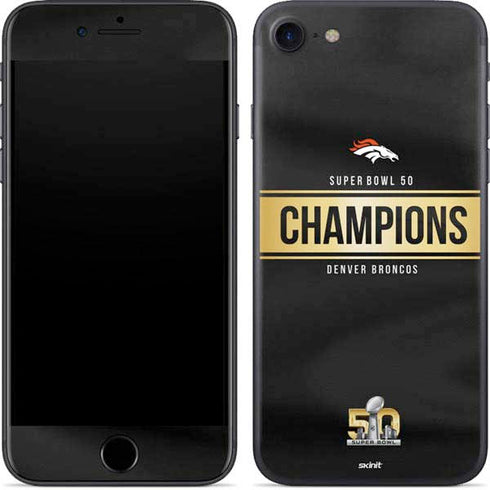 NFL Denver Broncos Super Bowl 50 Champions Black iPhone 8 Skin