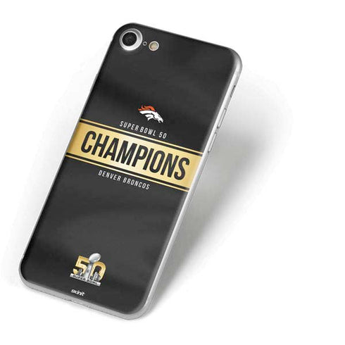 NFL Denver Broncos Super Bowl 50 Champions Black iPhone 8 Skin