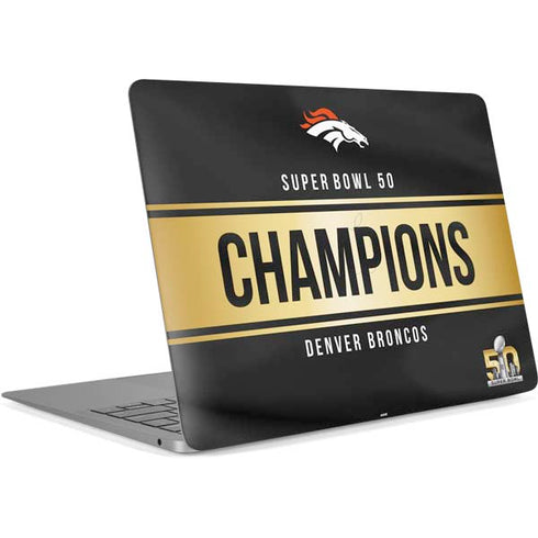 NFL Denver Broncos Super Bowl 50 Champions Black Apple MacBook Air Skin