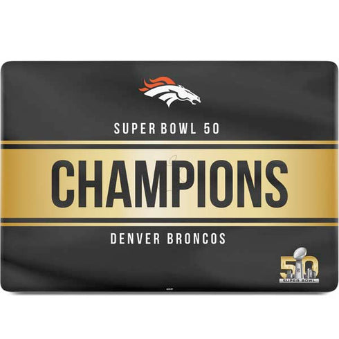 NFL Denver Broncos Super Bowl 50 Champions Black MacBook Skins