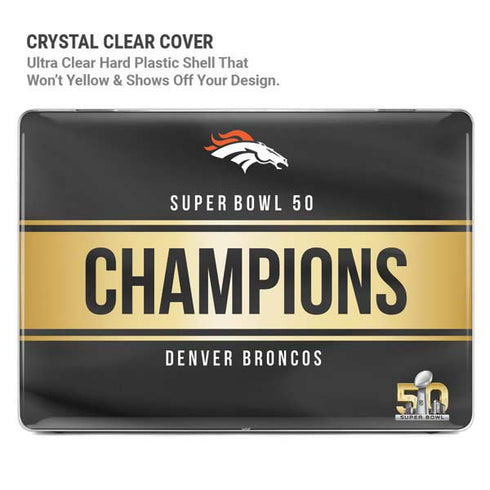 NFL Denver Broncos Super Bowl 50 Champions Black MacBook Cases