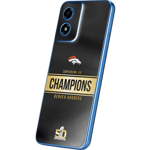 NFL Denver Broncos Super Bowl 50 Champions Black Moto G Play 4G (2024) Skin