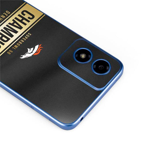 NFL Denver Broncos Super Bowl 50 Champions Black Moto G Play 4G (2024) Skin