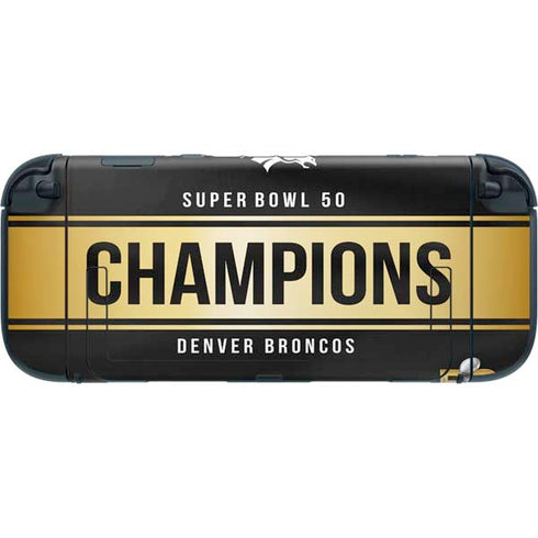 NFL Denver Broncos Super Bowl 50 Champions Black Nintendo Switch 2 (2025) with Joy-Con Skin