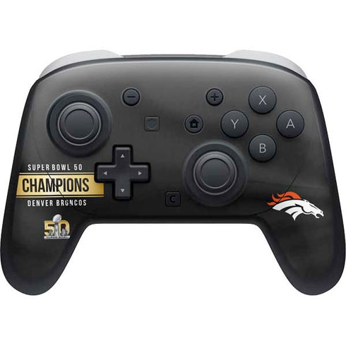 NFL Denver Broncos Super Bowl 50 Champions Black Nintendo Skins