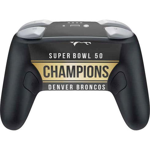 NFL Denver Broncos Super Bowl 50 Champions Black Nintendo Switch 2 (2025) Pro Controller Skin