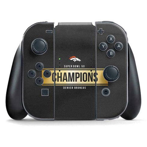NFL Denver Broncos Super Bowl 50 Champions Black Nintendo Skins