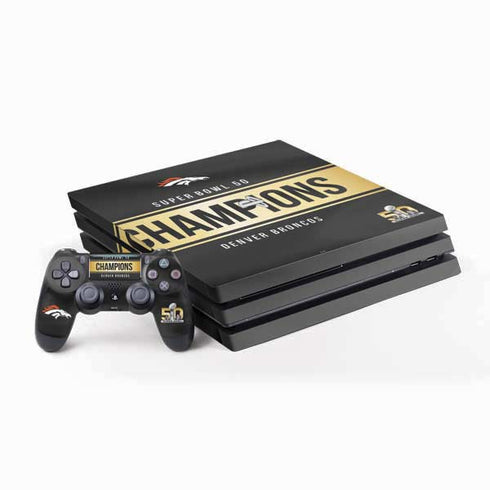 NFL Denver Broncos Super Bowl 50 Champions Black PlayStation PS4 Skins