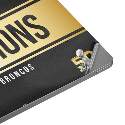 NFL Denver Broncos Super Bowl 50 Champions Black Laptop Skins