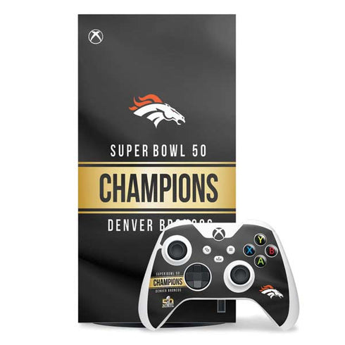 NFL Denver Broncos Super Bowl 50 Champions Black Xbox Series X Skins