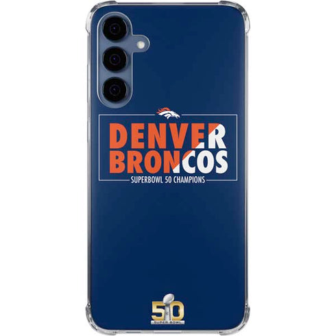 NFL Denver Broncos Super Bowl 50 Champions Bold Galaxy A35 5G Clear Case
