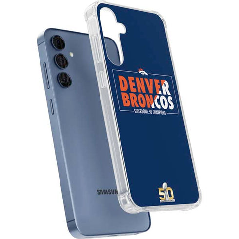 NFL Denver Broncos Super Bowl 50 Champions Bold Galaxy A35 5G Clear Case