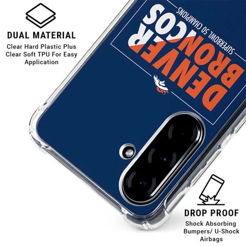 NFL Denver Broncos Super Bowl 50 Champions Bold Galaxy A36 5G Clear Case