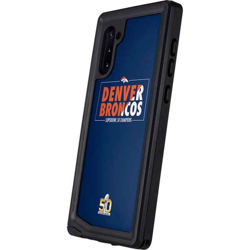NFL Denver Broncos Super Bowl 50 Champions Bold Galaxy Note 10 Waterproof Case
