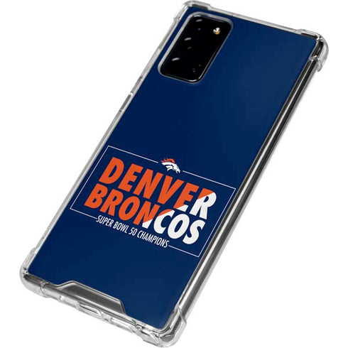 NFL Denver Broncos Super Bowl 50 Champions Bold Galaxy Note20 5G Clear Case
