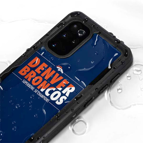 NFL Denver Broncos Super Bowl 50 Champions Bold Galaxy S20 Plus Waterproof Case