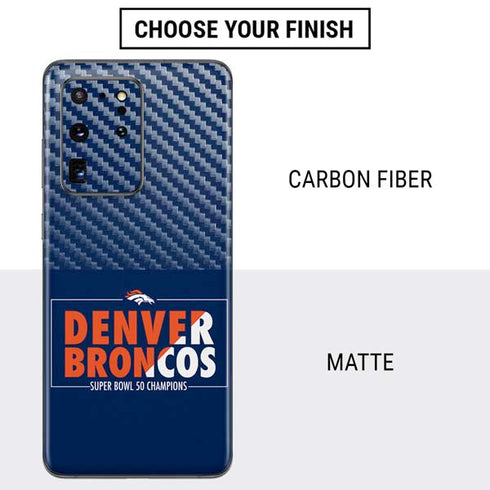 NFL Denver Broncos Super Bowl 50 Champions Bold Galaxy S20 Ultra 5G Skin