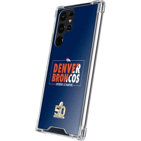 NFL Denver Broncos Super Bowl 50 Champions Bold Galaxy S23 Ultra Clear Case