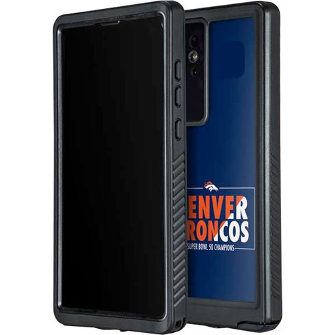 NFL Denver Broncos Super Bowl 50 Champions Bold Galaxy S24 Ultra Waterproof Case