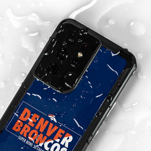 NFL Denver Broncos Super Bowl 50 Champions Bold Galaxy S24 Ultra Waterproof Case