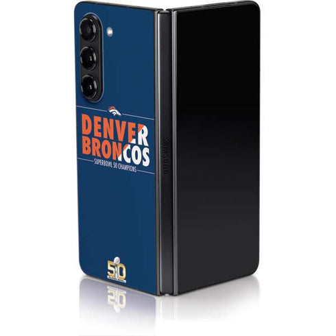 NFL Denver Broncos Super Bowl 50 Champions Bold Galaxy Z Fold5 5G Skin