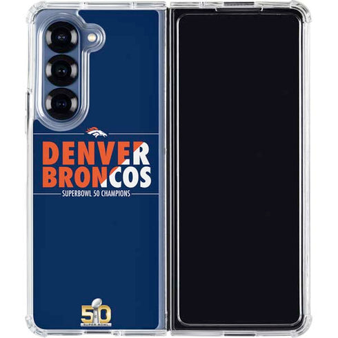NFL Denver Broncos Super Bowl 50 Champions Bold Galaxy Z Fold6 Clear Case